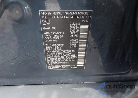 2016 Nissan Rogue S/Sl/Sv from USA, damaged, VIN KNMAT2MV3GP665392